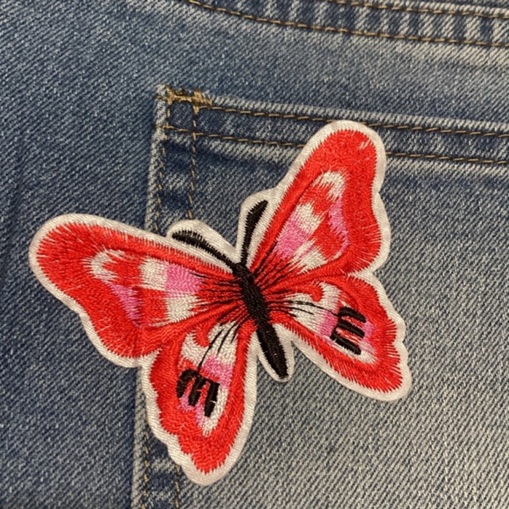 Bootcut Jeans With Butterfly Patch - image 2